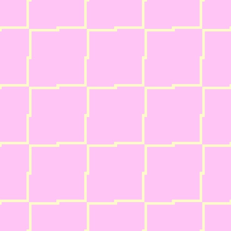 Fondo rosa con líneas onduladas amarillas