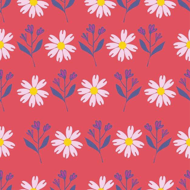 un fondo rosa con margaritas