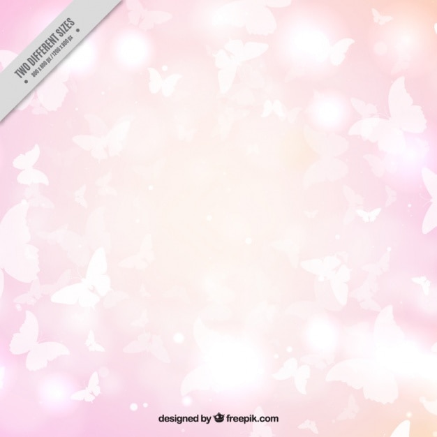 Vector fondo rosa de mariposas blancas