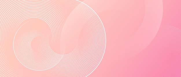 Fondo rosa moderno abstracto con elementos circulares