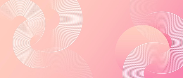 Fondo rosa moderno abstracto con elementos circulares