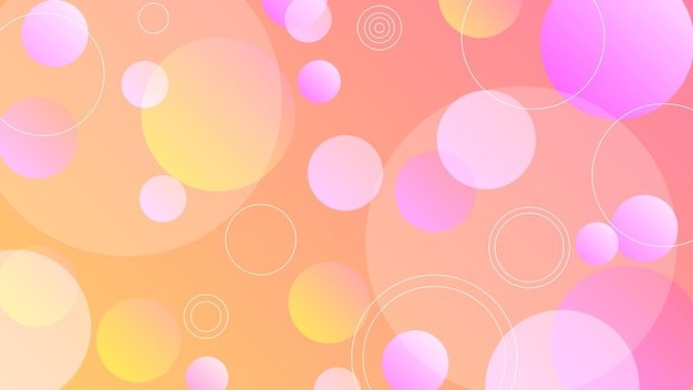 Un fondo rosa y naranja con círculos y la palabra amor.
