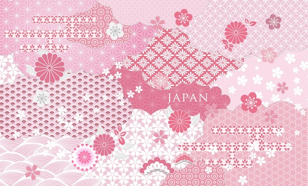 Un fondo rosa con la palabra Japón.