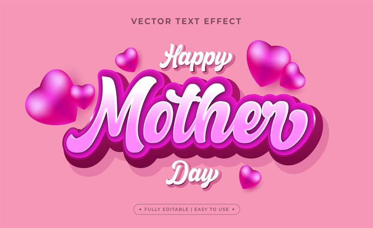 Vector un fondo rosa con las palabras feliz día de la madre.