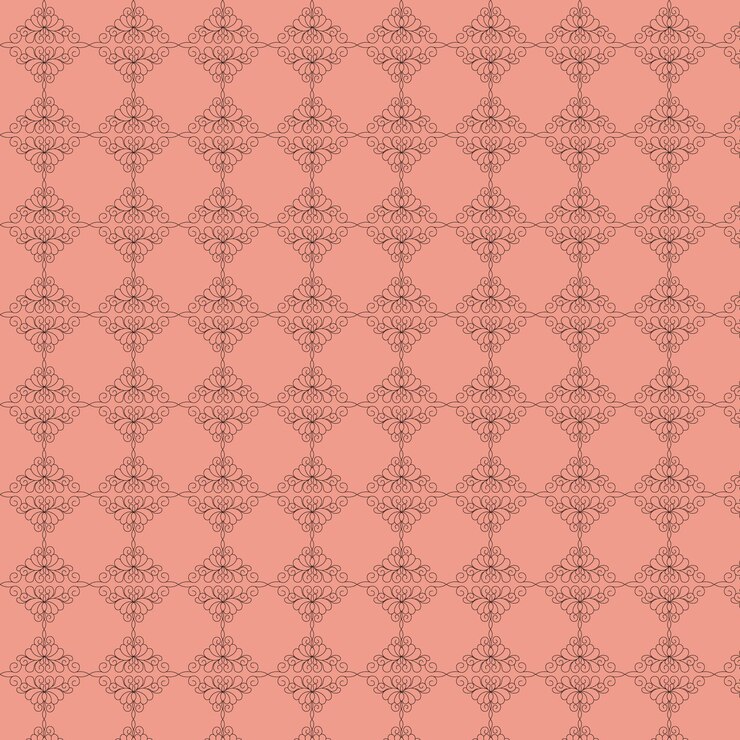 un fondo rosa con un patrón de elementos decorativos