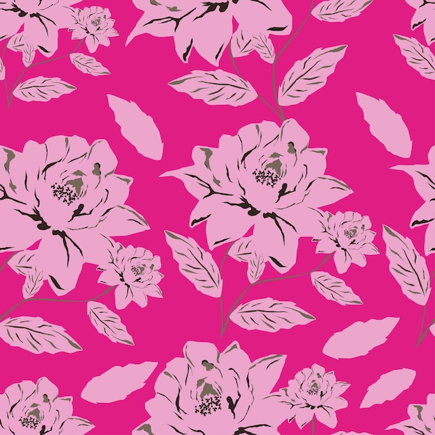 un fondo rosa con un patrón de flor y la palabra flor