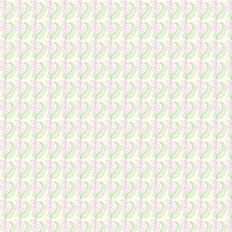 un fondo rosa con un patrón verde de círculos y una flor rosa