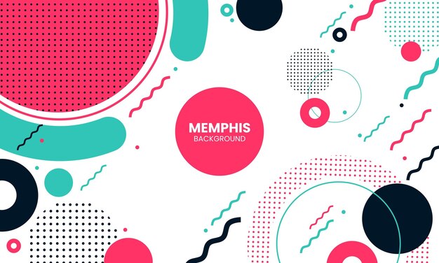 fondo rosa verde blanco memphis