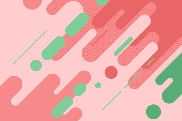 Fondo rosa y verde de diseño plano