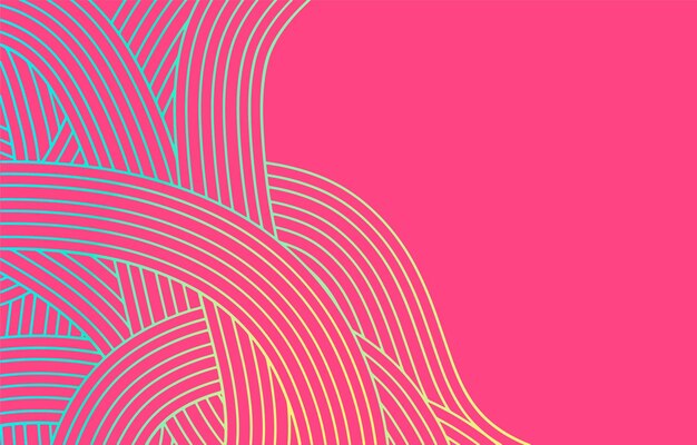 Un fondo rosa y verde con un patrón de líneas y líneas.