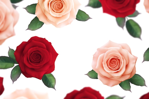 fondo de rosas en estilo realista