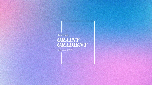 El fondo de ruido granulado es de color azul suave, el vector de textura de gradiente rosado y púrpura