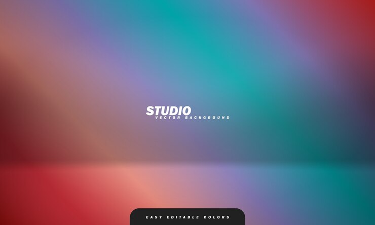 Vector fondo de sala de estudio de color vacío utilizado como fondo para mostrar sus productos