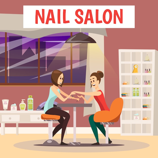 Fondo de salón de uñas