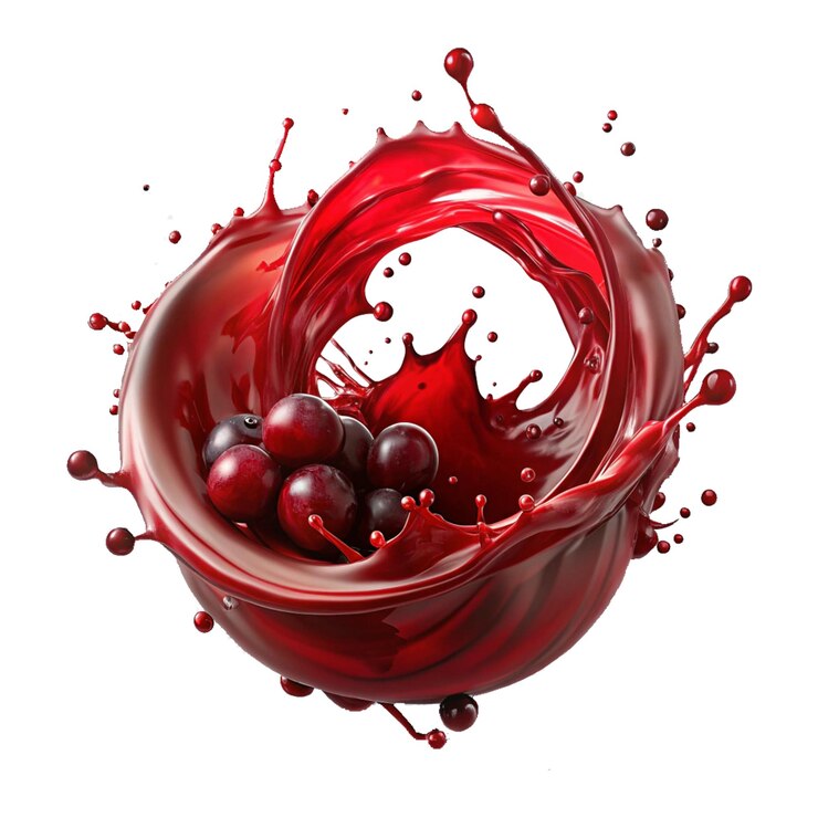 Vector fondo de salpicaduras de uva roja