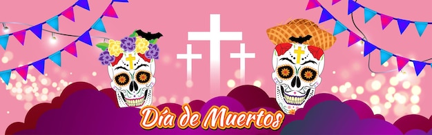 Fondo de saludo del día de los muertos