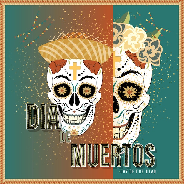 Fondo de saludo del día de los muertos