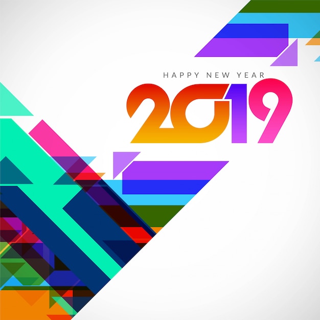 Fondo de saludo elegante feliz año nuevo 2019