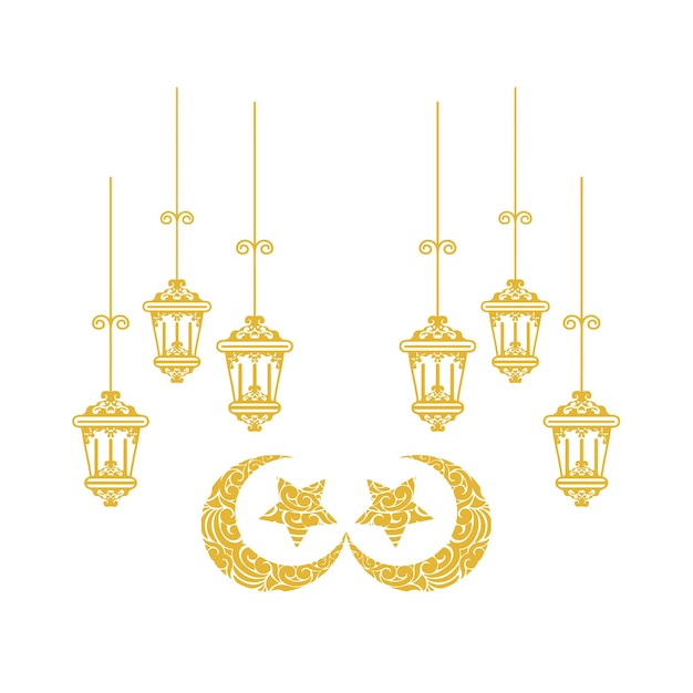 Fondo de saludo del festival islámico eid y diseño de forma de mandala vectorial