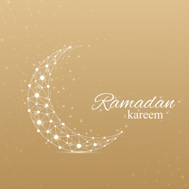 Vector fondo de saludos de ramadán diseño de soluciones de oro de lujo