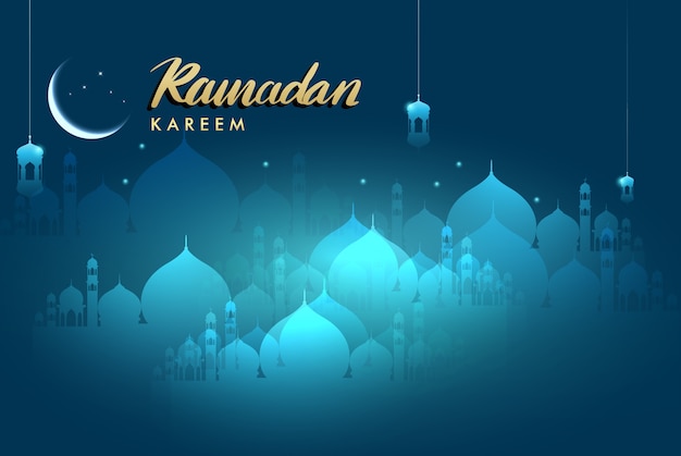 Fondo de saludos de Ramadán