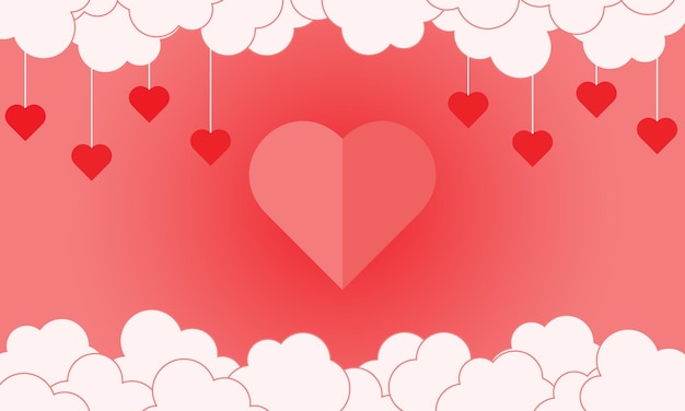 Fondo de San Valentín de amor vectorial bueno para el sitio web, diseño, papel tapiz, fondo,