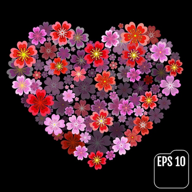 Fondo de San Valentín con corazones volando