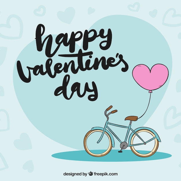 Fondo de san valentín dibujado a mano