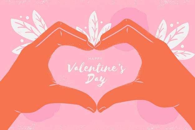 Vector fondo de san valentín en diseño plano