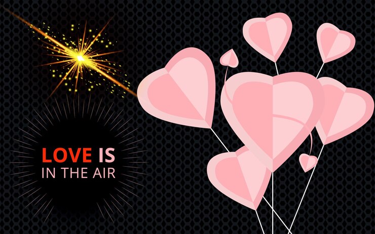 Vector fondo de san valentín en forma de corazón