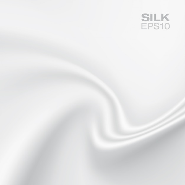 Fondo de seda blanca, composición horizontal. ilustración