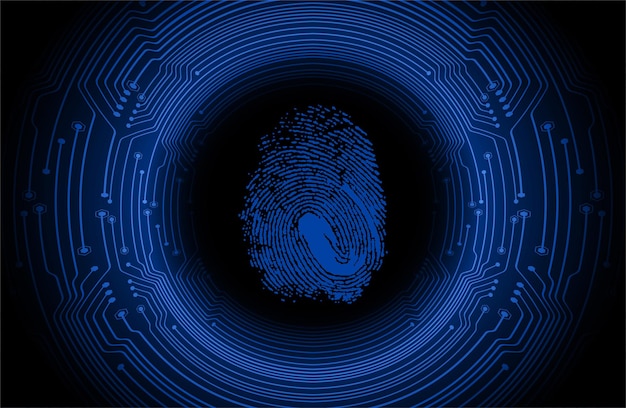 Fondo de seguridad cibernética de la red de huellas dactilares