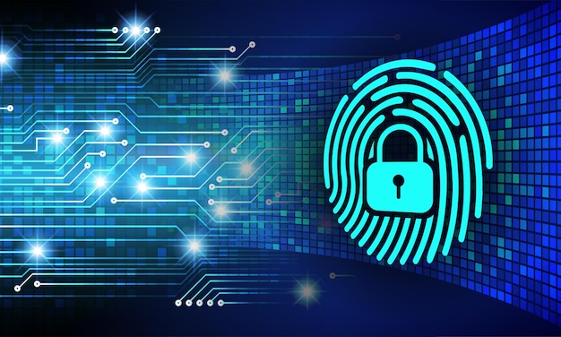 Fondo de seguridad cibernética de la red de huellas dactilares