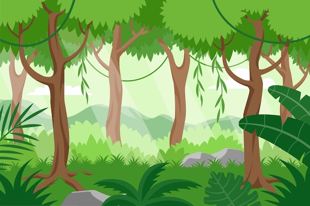 Fondo de selva plana orgánica