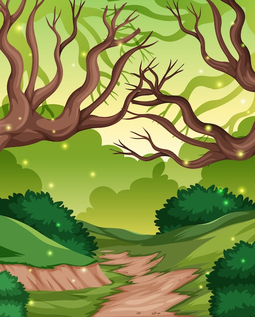 Un fondo de selva tropical