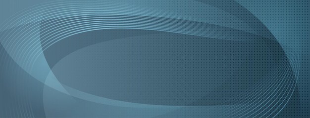 Fondo de semitono abstracto hecho de líneas curvas y pequeños puntos en colores azul claro