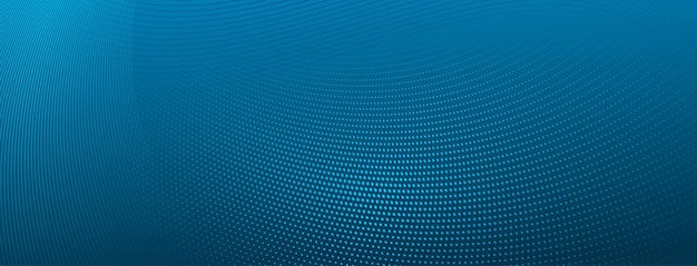 Fondo de semitono abstracto de pequeños puntos y líneas onduladas en colores azul claro