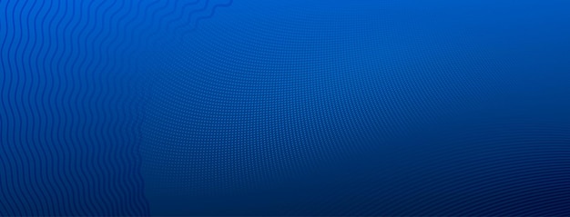 Fondo de semitono abstracto de pequeños puntos y líneas onduladas en colores azules