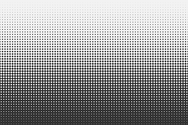 Fondo de semitono degradado en blanco y negro. Modelo inconsútil del vector del estilo de los tebeos.