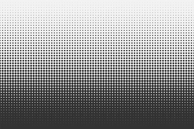 Fondo de semitono degradado en blanco y negro. Modelo inconsútil del vector del estilo de los tebeos.