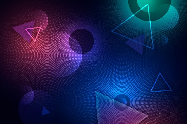 Vector fondo de semitono de neón abstracto