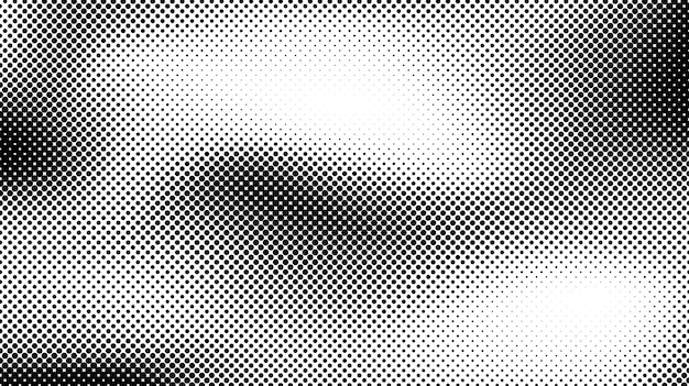 Vector fondo de semitono textura de arte pop de semitono de grunge vector retro de papel tapiz abstracto blanco y negro