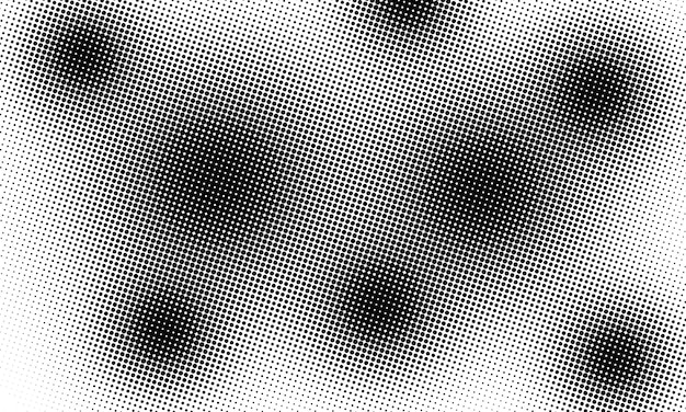 Fondo de semitono de vector de semitono en blanco y negro Fondo abstracto de semitono Textura de ilustración vectorial de puntos