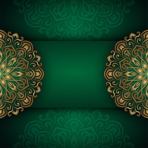 Fondo sencillo con adornos de mandala de oro