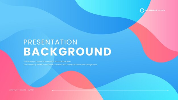 Fondo sencillo minimalista azul melocotón y rosa con formas Fondo de presentación sencillo con formas dinámicas para cartón de visita con plantilla de papel tapiz de patrón de pancarta