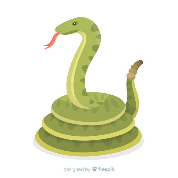 Vector fondo de serpiente en diseño plano