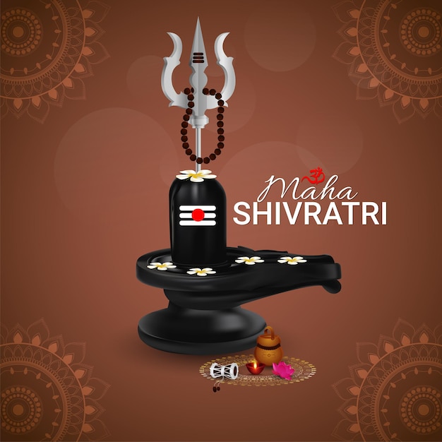 Vector fondo de shiling creativo de maha shivratri