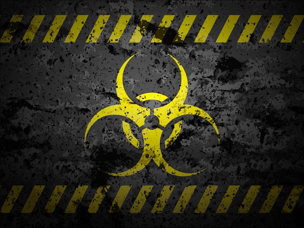 Fondo del signo de peligro biológico