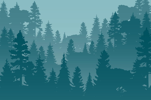 Fondo de siluetas de árboles