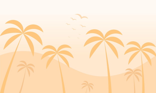 Fondo de siluetas de palmeras multicolores vectoriales